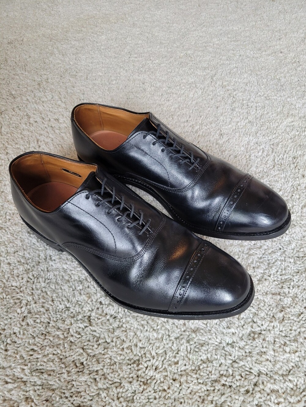 Allen Edmunds 5th Ave Classic Black Cap-Toe  Dress Oxford Gorgeous Shoe Like New